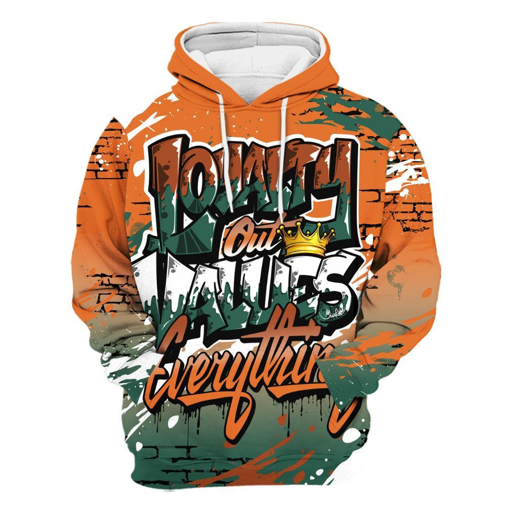 Hoodie To Match Dunk Low Ceramic - Values Of Loyalty Drip All Over Print