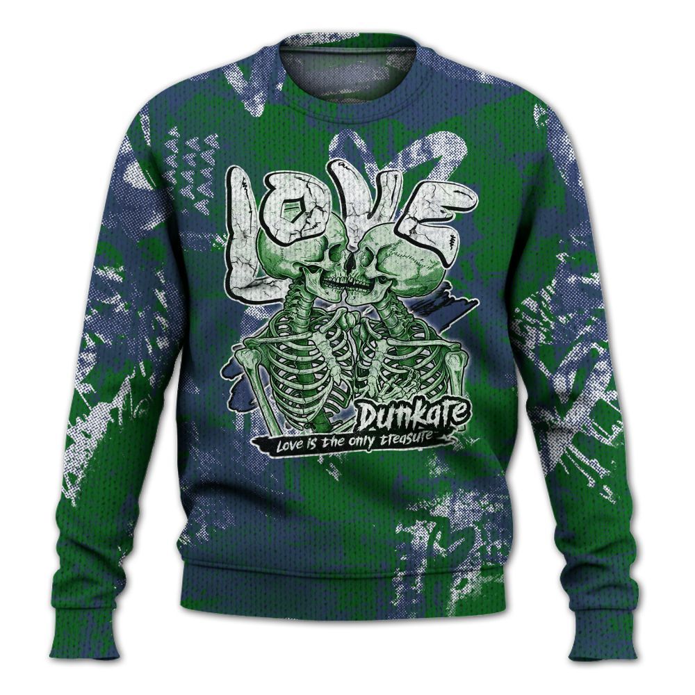 Knitted Sweater To Match Midnight Navy 13s - Skull Love