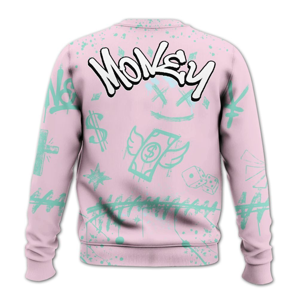 Sweatshirt To Match Retro Easter 5s - Everybody Paid In Full Crayon All Over Print