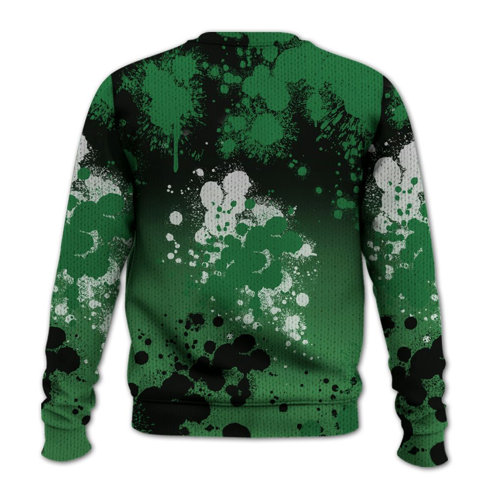 Knitted Sweater To Match Lucky Green 1s - Trust No One Scary