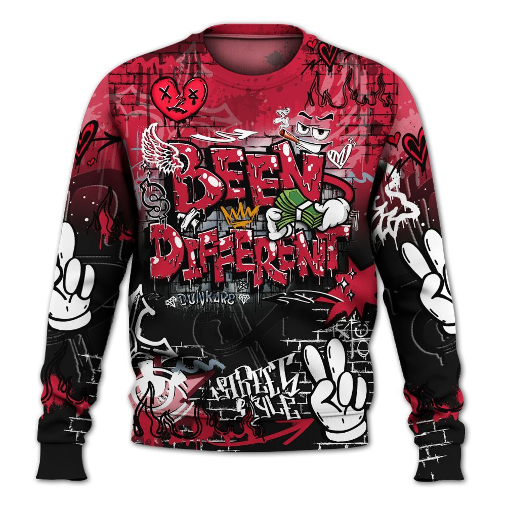Sweatshirt To Match Retro Infrared Salesman 6s - Been Dif2erent Drip Graffiti All Over Print