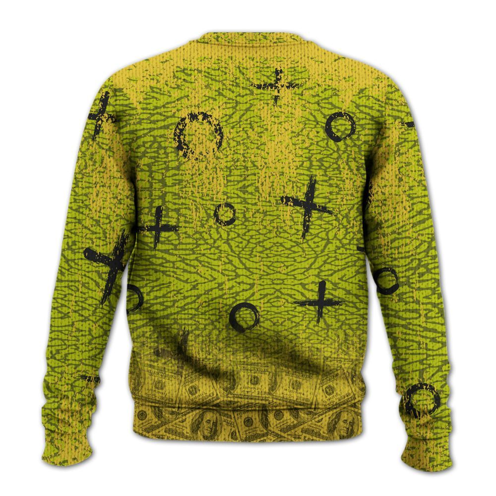 Knitted Sweater To Match Dunk Low QS Halloween Skull - Selfmade Unique Grunge