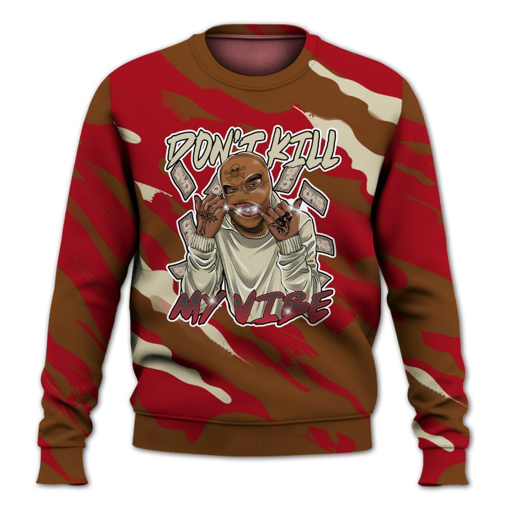 Sweatshirt To Match Archaeo Brown 5s - Vibe.Unique Colored All Over Print