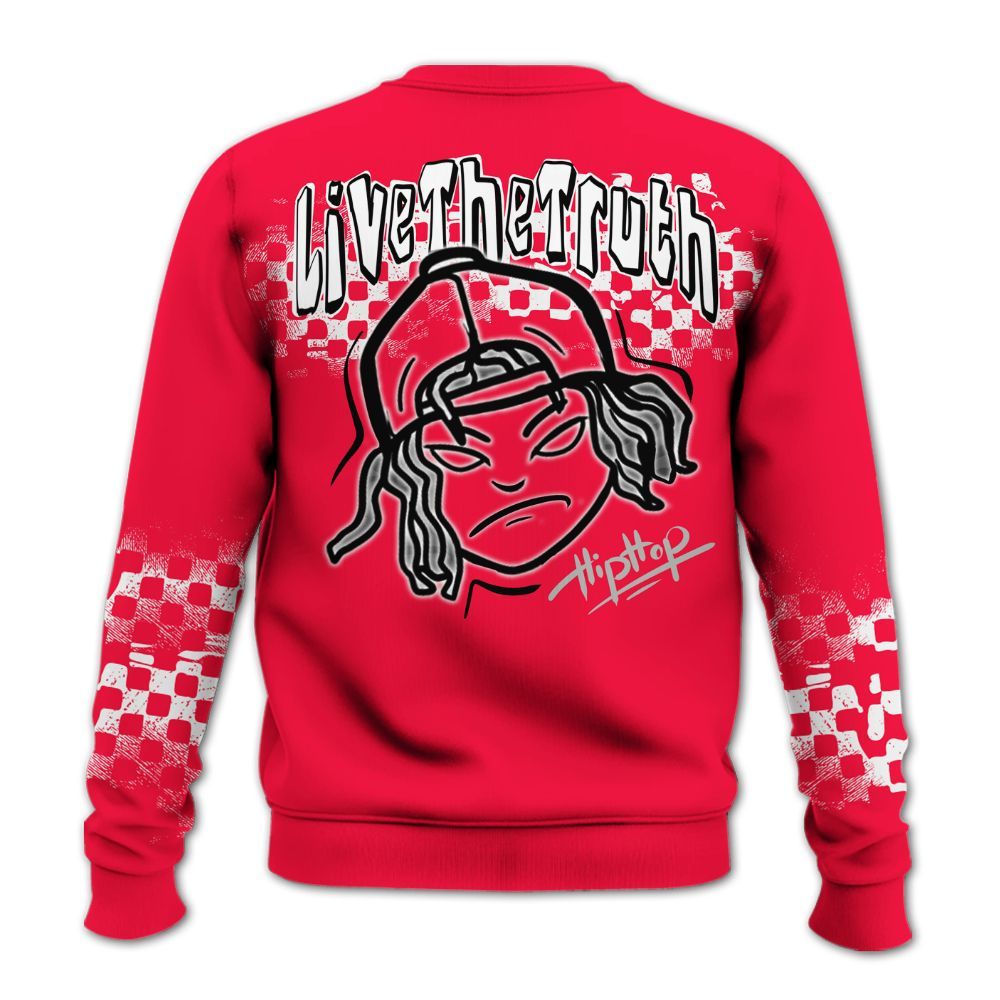 Sweatshirt To Match Retro Fire Red 3s - Feel Life Street Style All Over Print