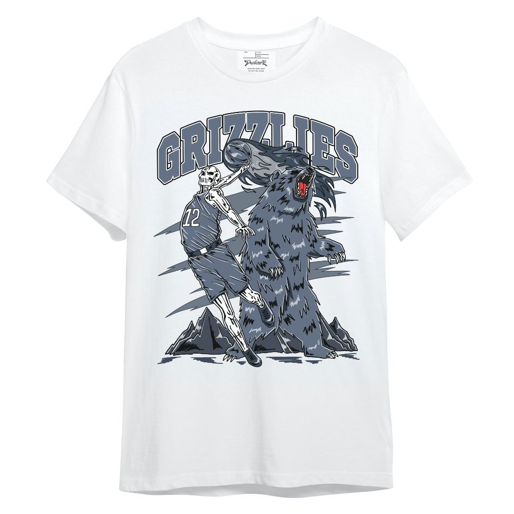 Shirt To Match Low Diffused Blue 11s - Grizzly Bear Skeleton Unisex Shirt