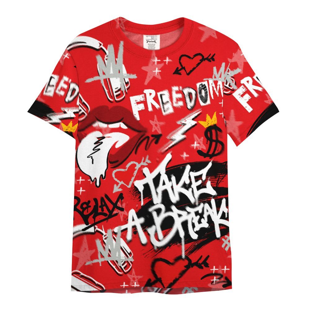 Shirt To Match Air Max 1 86 Cosmic Clay - Take Break Freedom Graffiti Streetwear All Over Print