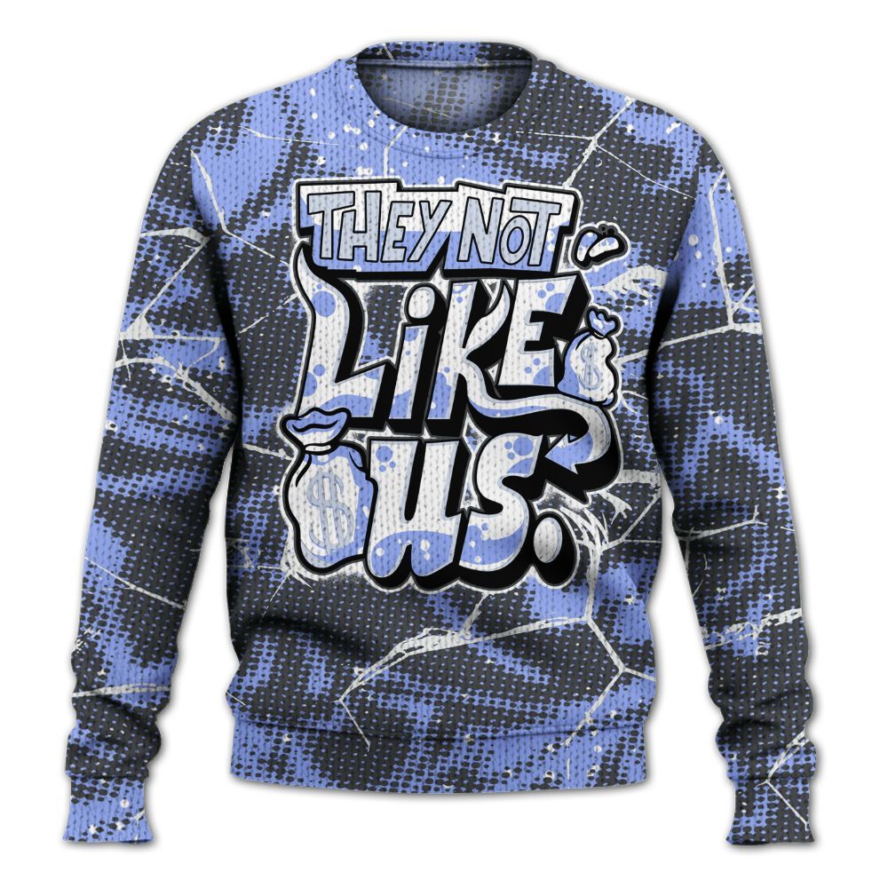 Sweater To Match Retro Awake Racer Blue - Dislike Us Crack Graphic
