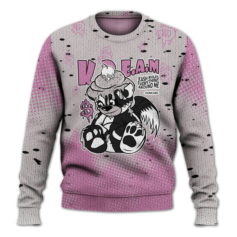 Knitted Sweater To Match Neutral Grey Black White Orchid 4s - Loot Bear Unique Drip