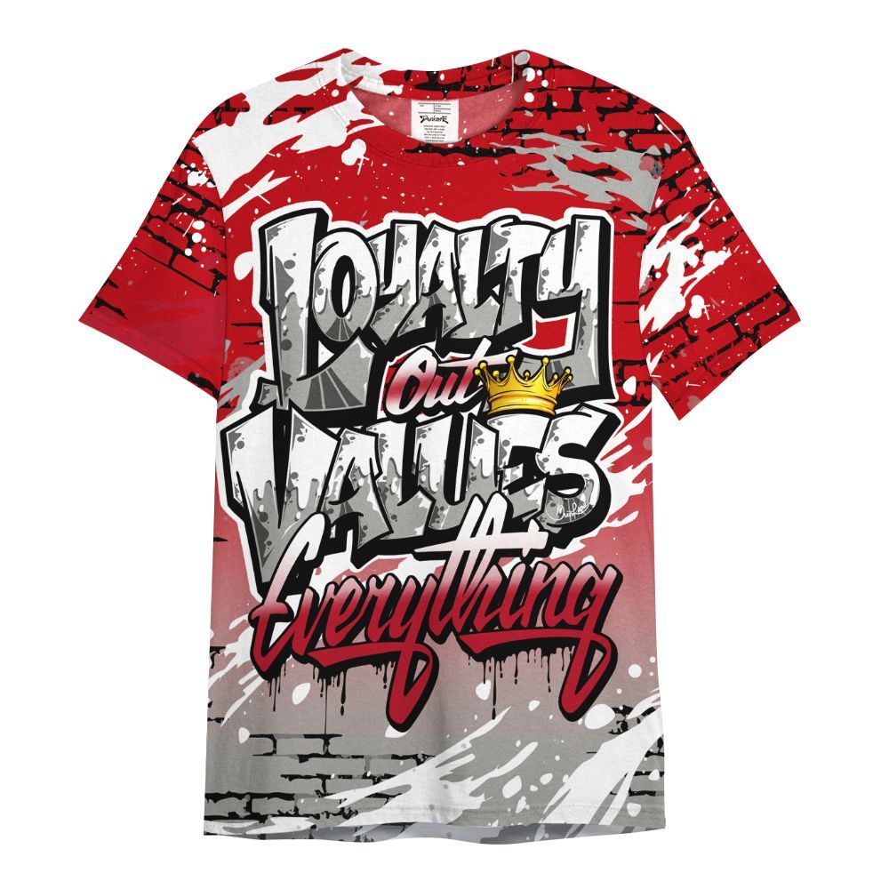 Shirt To Match Air Griffey Max Gray Reds 1s - Values Of Loyalty Drip All Over Print