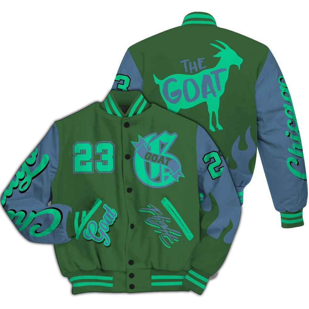 Varsity Jacket To Match Foamposite Pro Pine Green 2025 - The G.O.A.T Streetwear All Over Print