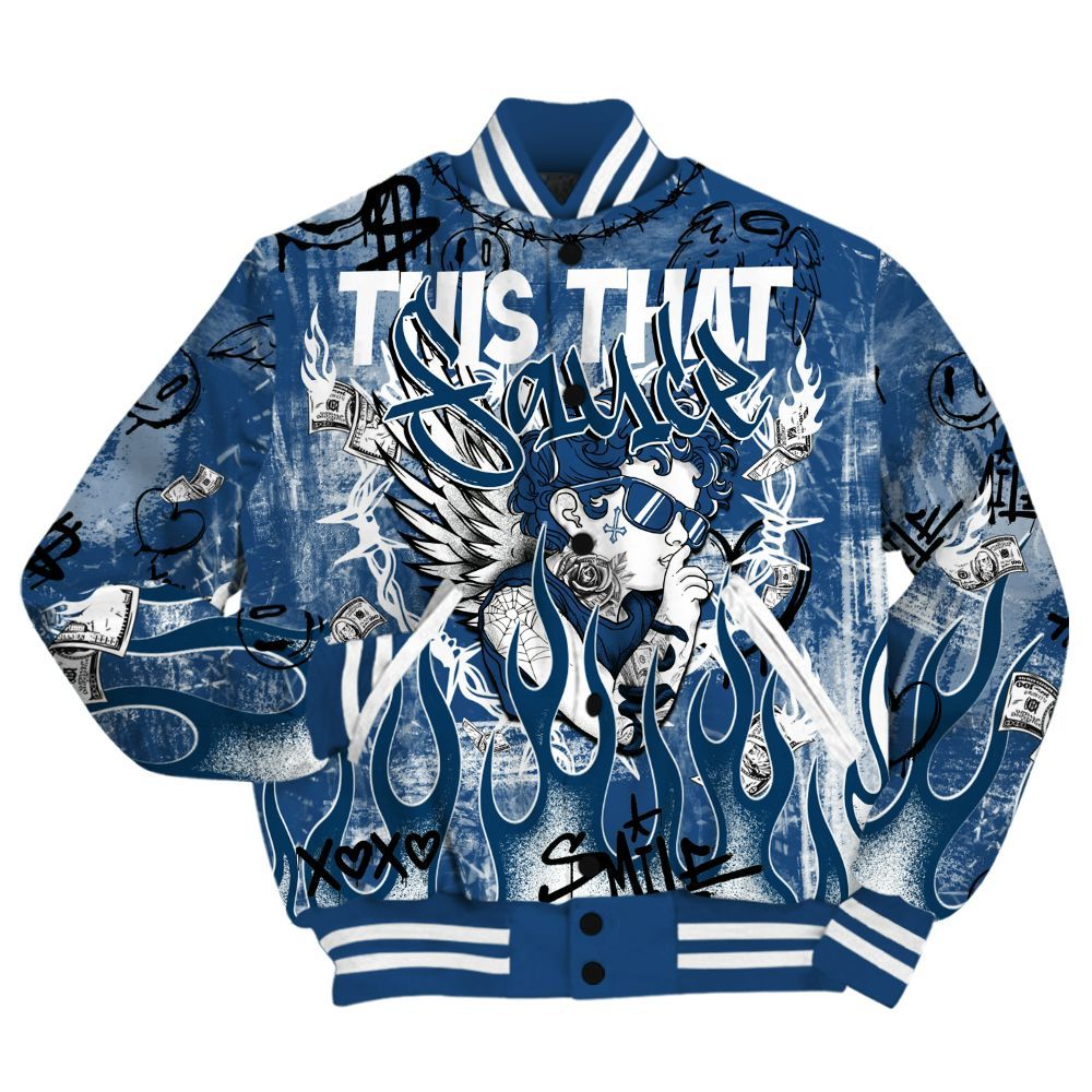 Varsity Jacket To Match High OG Midnight Navy 1s Shirt, This That Sauce Angel All Over Print