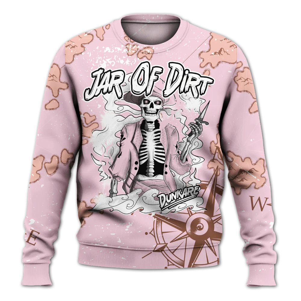 Sweatshirt To Match Orchid 4s - Skeleton Jar Of Dirt Retro All Over Print