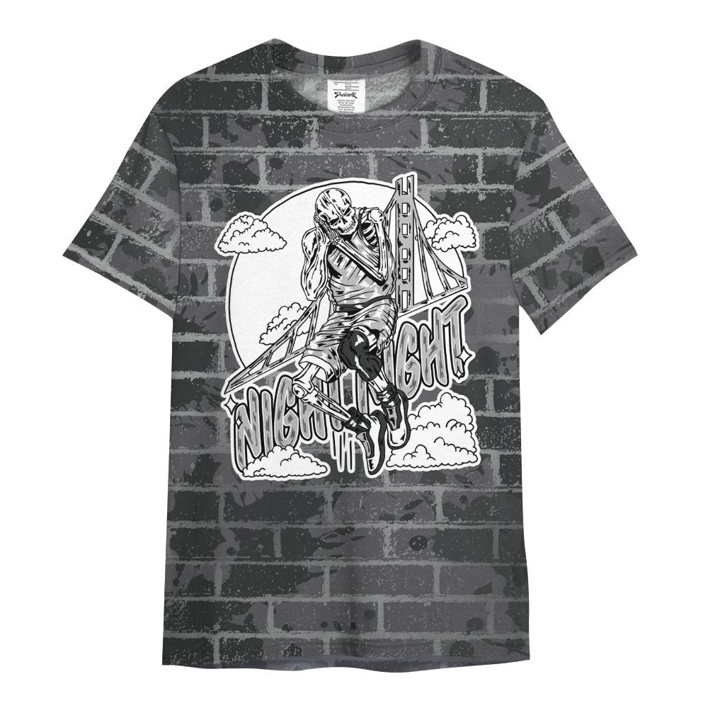 Shirt To Match White Thunder 4s - Seeya Skeleton Brick All Over Print