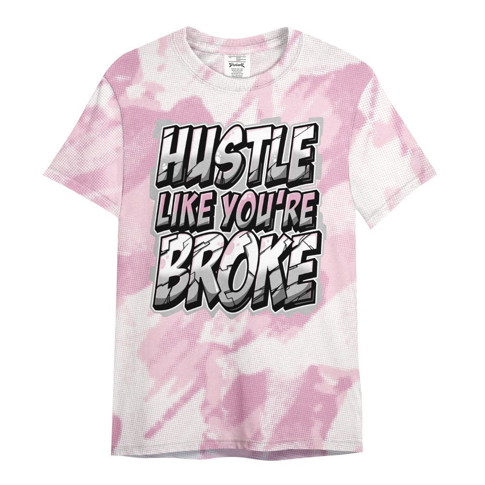 Shirt To Match Orchid 4s - Hustles Like Broke Abstract All Over Print