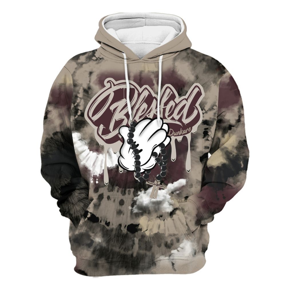 Hoodie To Match AMM Retro Phantom 4s - God Blessed Tie Dye All Over Print