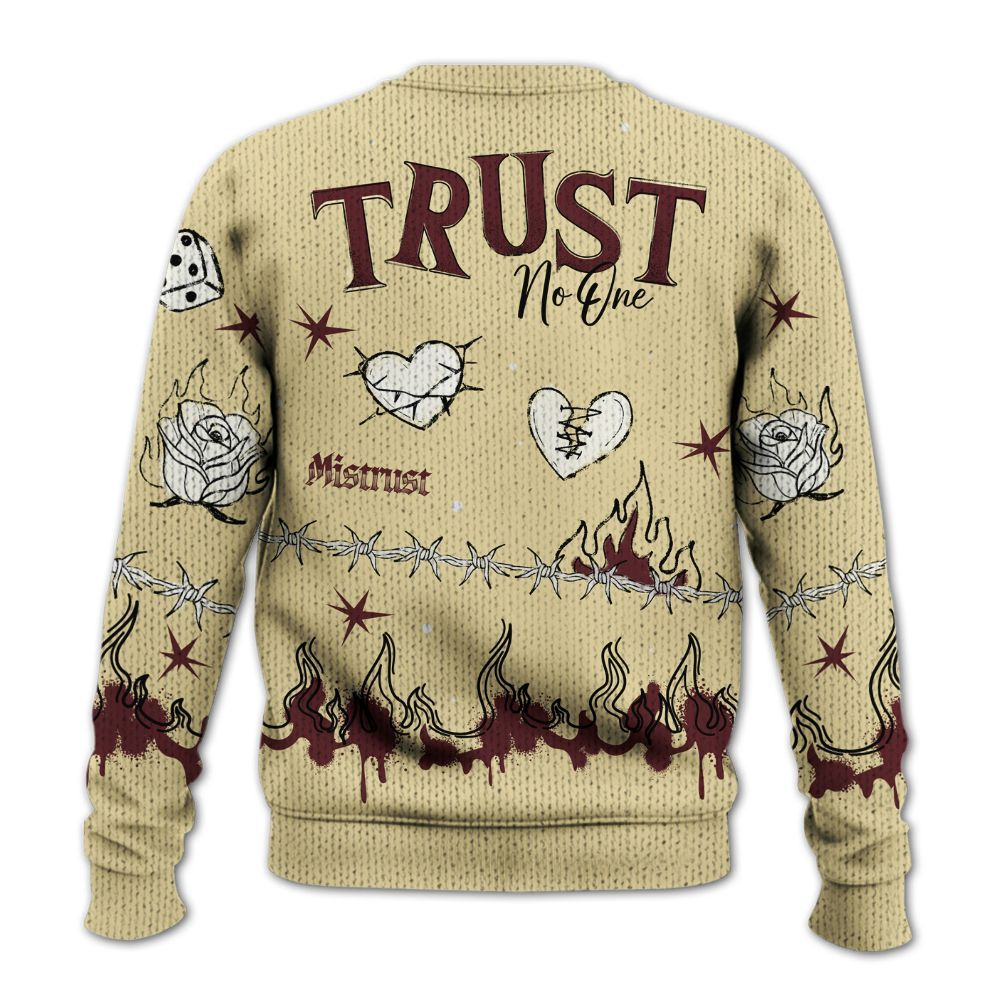 Knitted Sweater To Match Women Phantom 12s - Trust No One Snake-Bite Doodle Crayon
