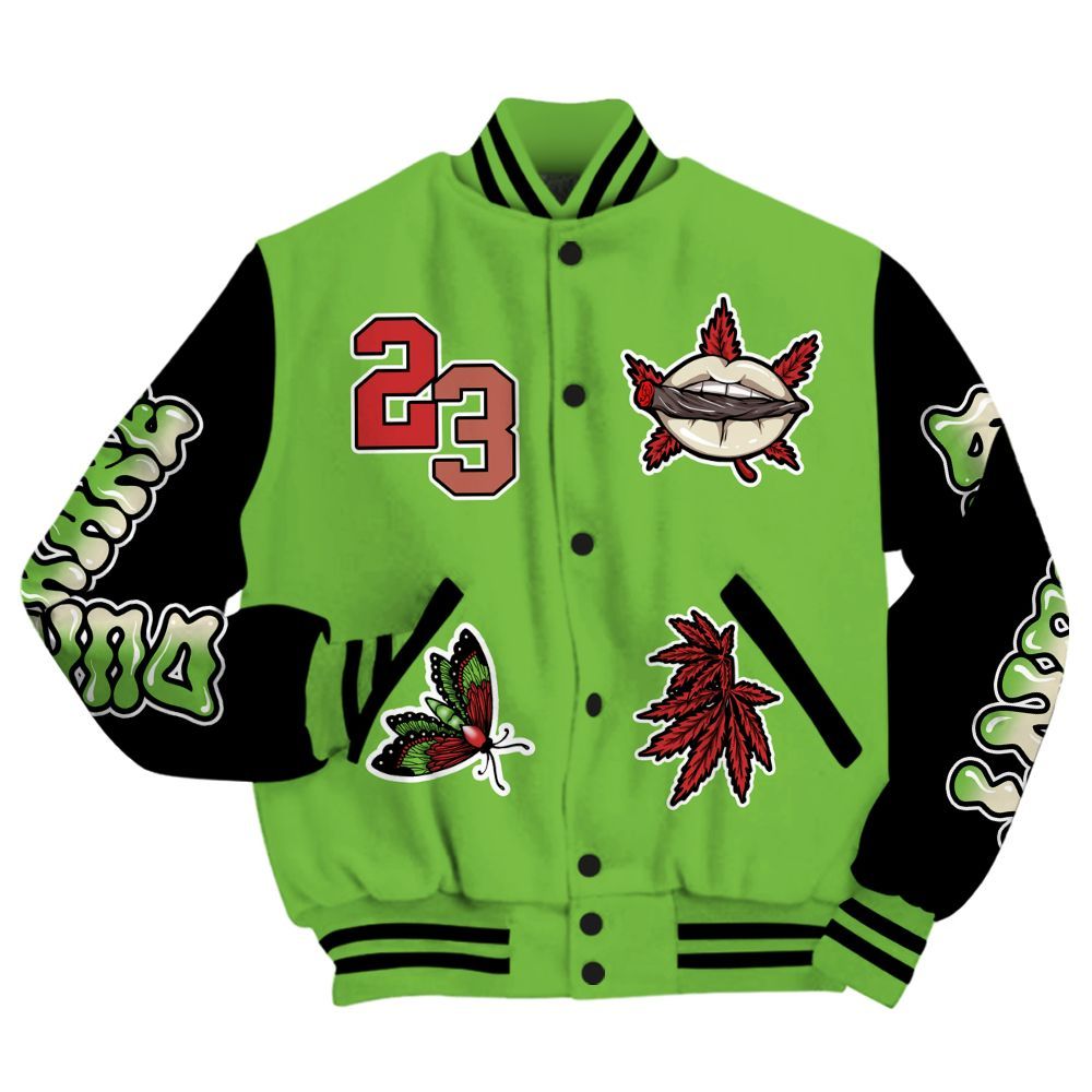 Varsity Jacket To Match Air Max Waffle SP Action Green - Bluntz Unique All Over Print