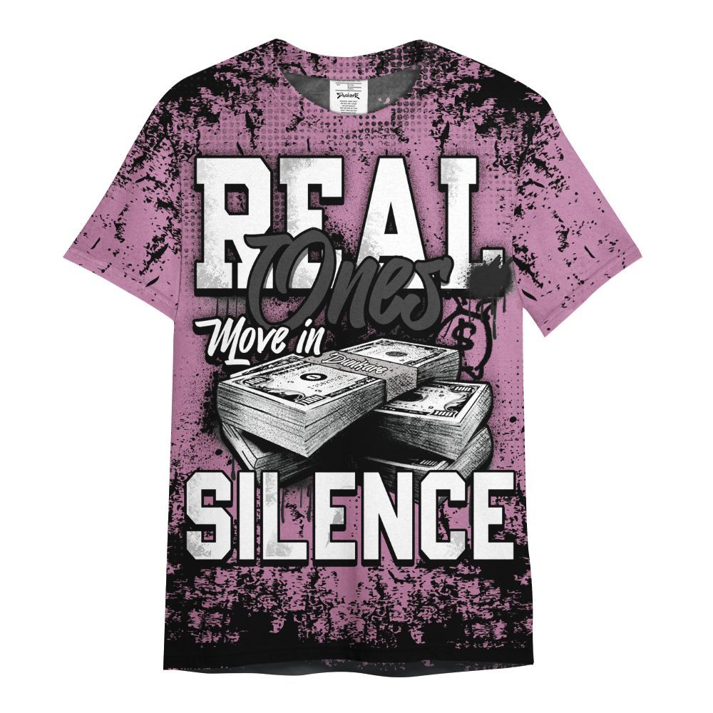 Shirt To Match Neutral Grey Black White Orchid 4s - Move In Silence Money Street Retro All Over Print