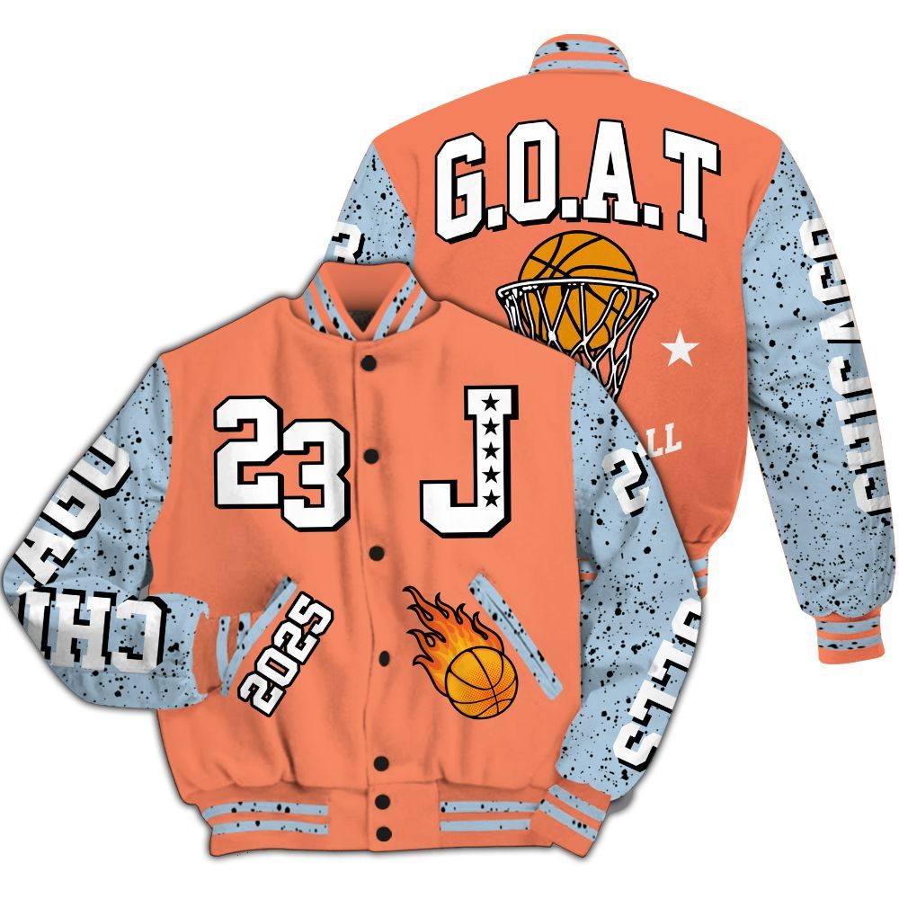Varsity Jacket To Match DJ Khaled Crimson Bliss 5s - Chicago 23 Basketball All Over Print