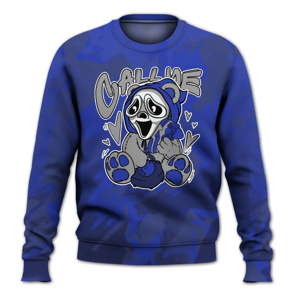 Sweatshirt To Match Air Max Plus Black Racer Blue - Call Me Bear Abstract Halftone All Over Print