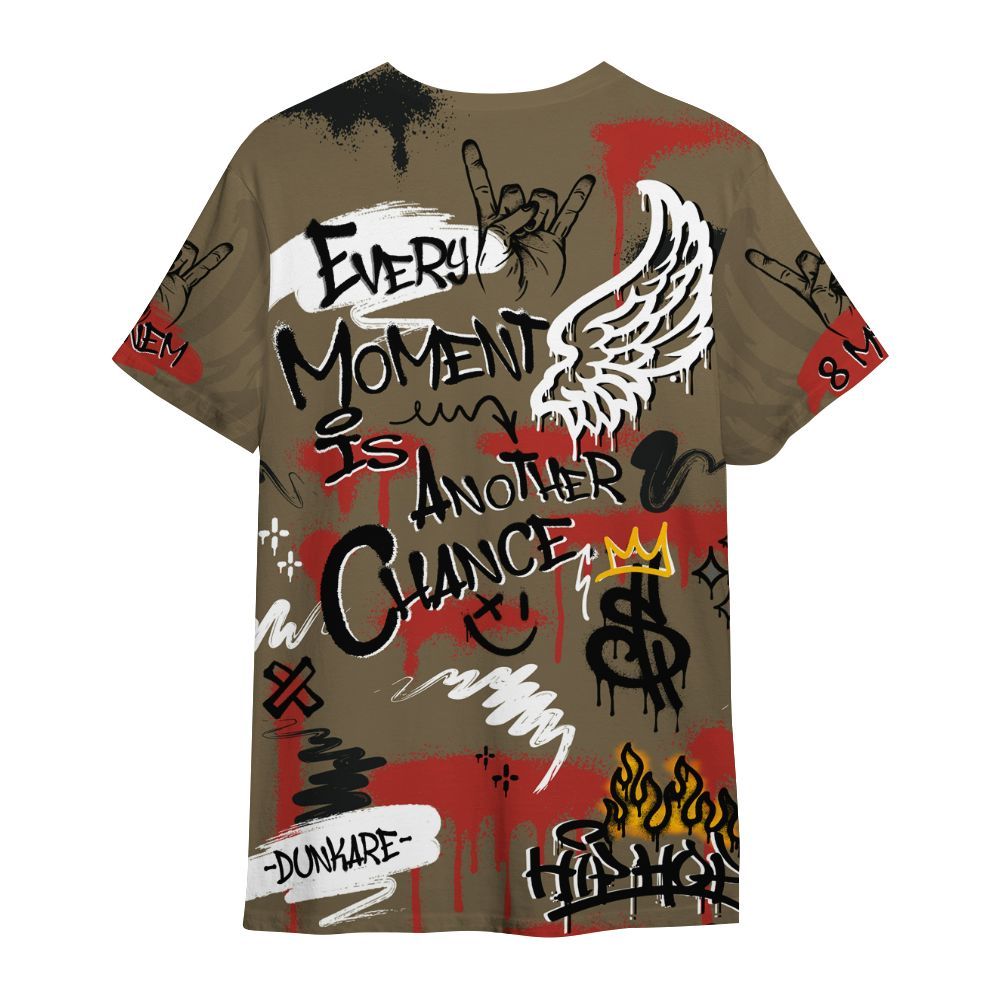 Shirt To Match Olive 9s - 8Mile Movie Graffiti All Over Print