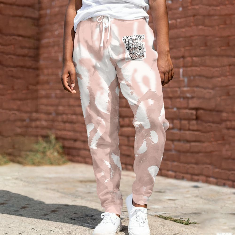 Sweatpant To Match Low Legend Pink 11s - Apocalypse Skeleton Burn All Over Print