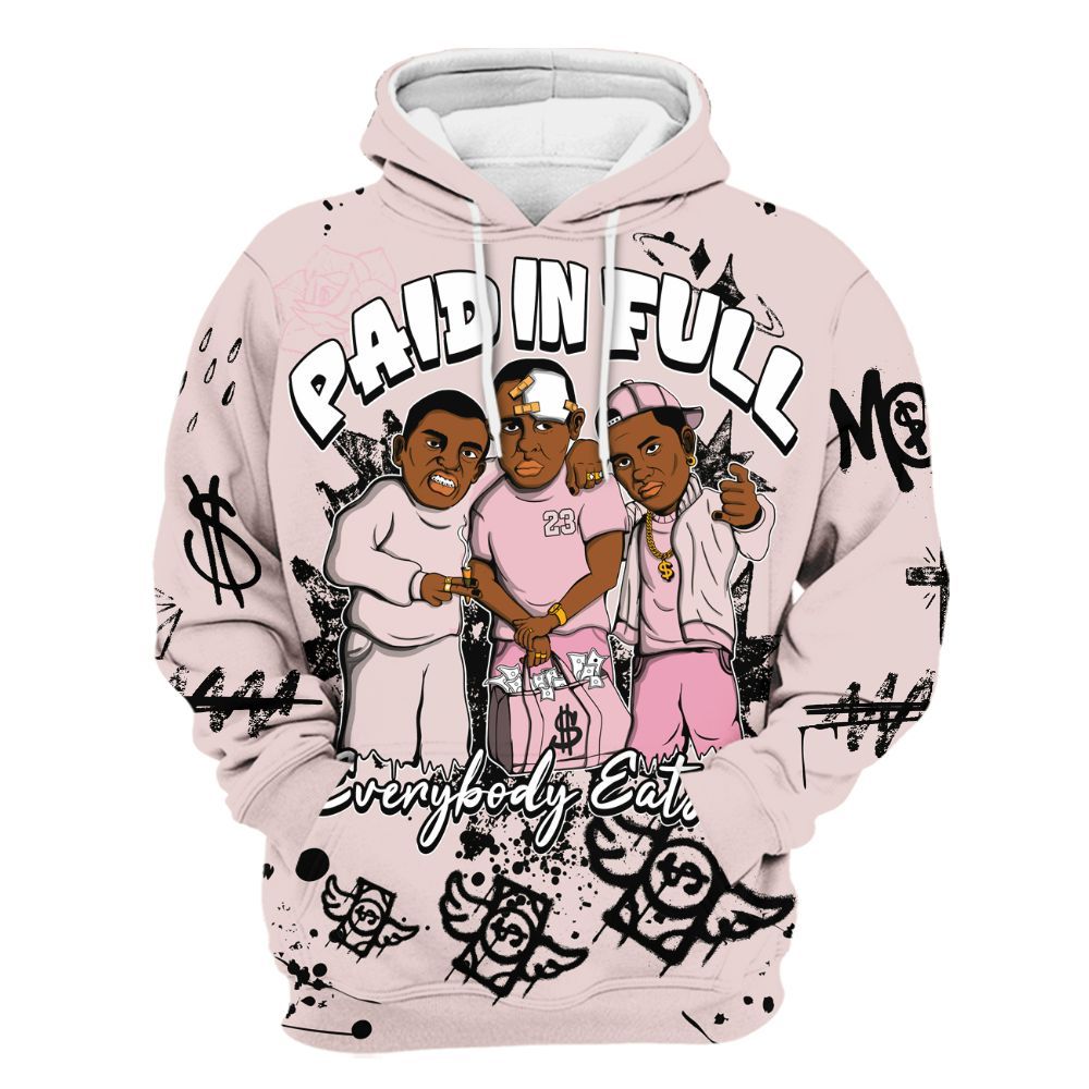Hoodie To Match Dunk Low KD 17 Aunt Pearl - Everybody Paid In Full Crayon All Over Print
