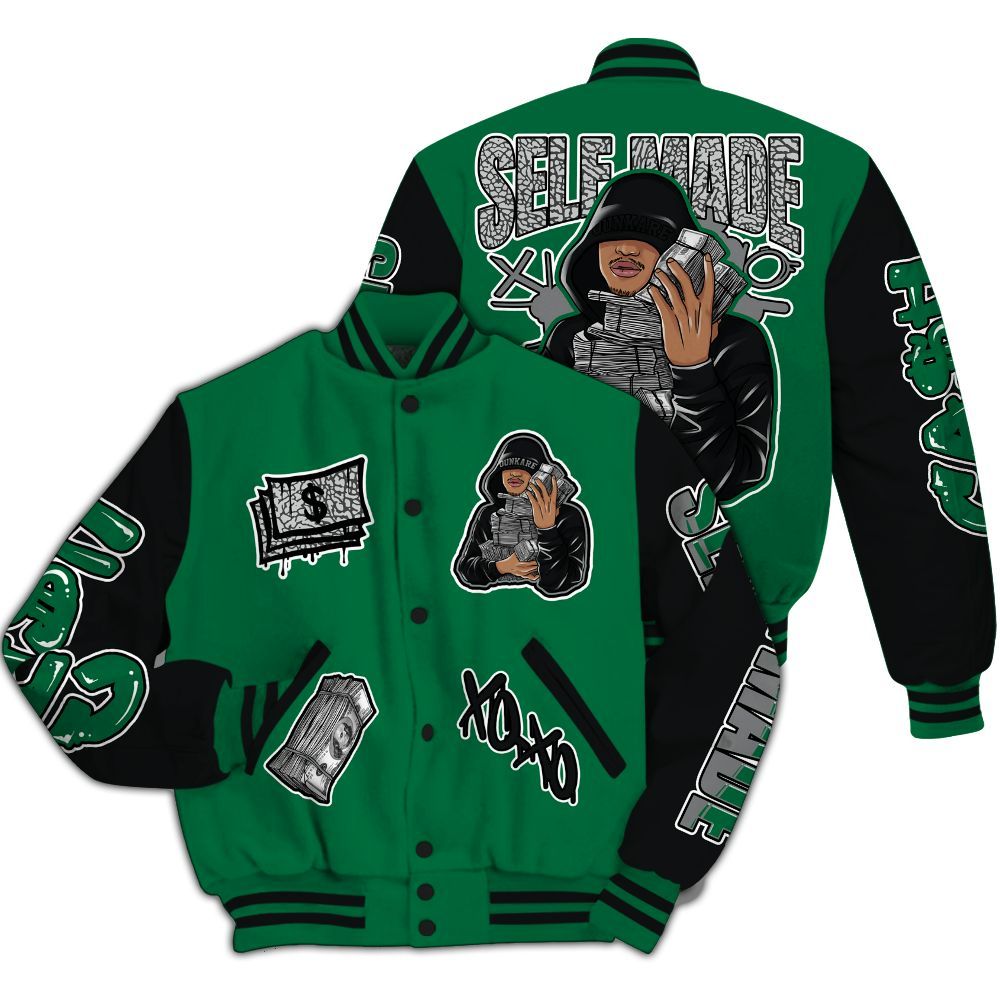 Varsity Jacket To Match Pine Green 3s - Selfmade Unique All Over Print