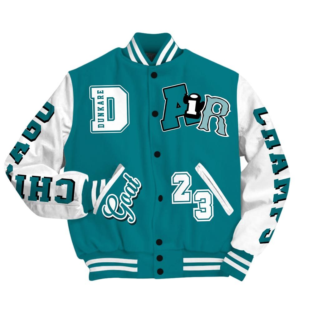 Varsity Jacket To Match Oxidized Green 4s Shirt - AIR Number 23 GOAT Baseball Varsity Jacket Unisex Outfit