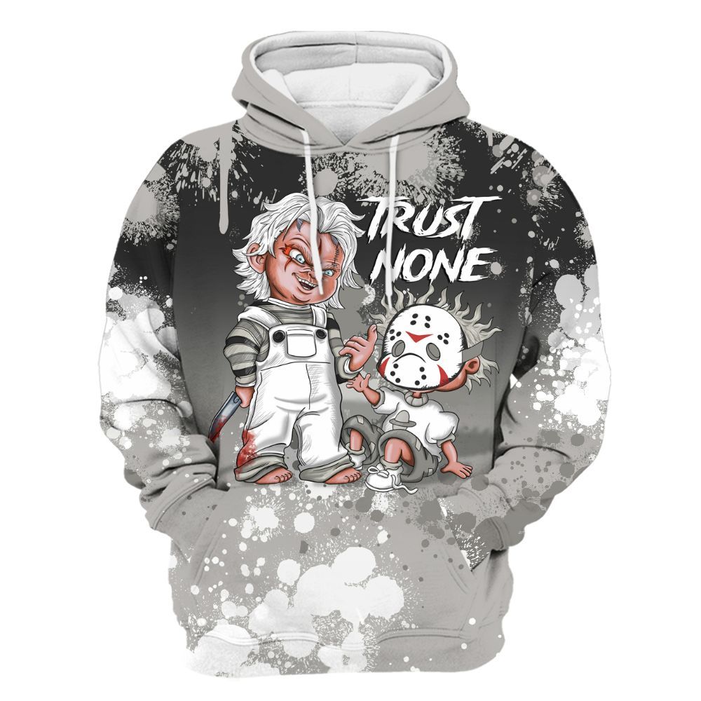 Hoodie To Match Low OG Phantom 1s - Trust No One Scary All Over Print