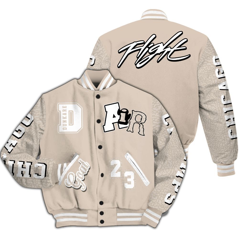 Varsity Jacket To Match Desert Sand 3s - AIR Number 23 GOAT All Over Print