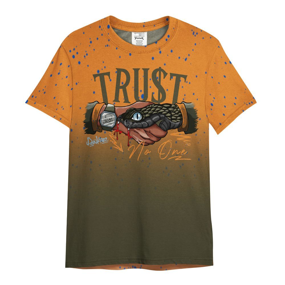 Shirt To Match Olive 5s - Snake Trust No One Drip All Over Print