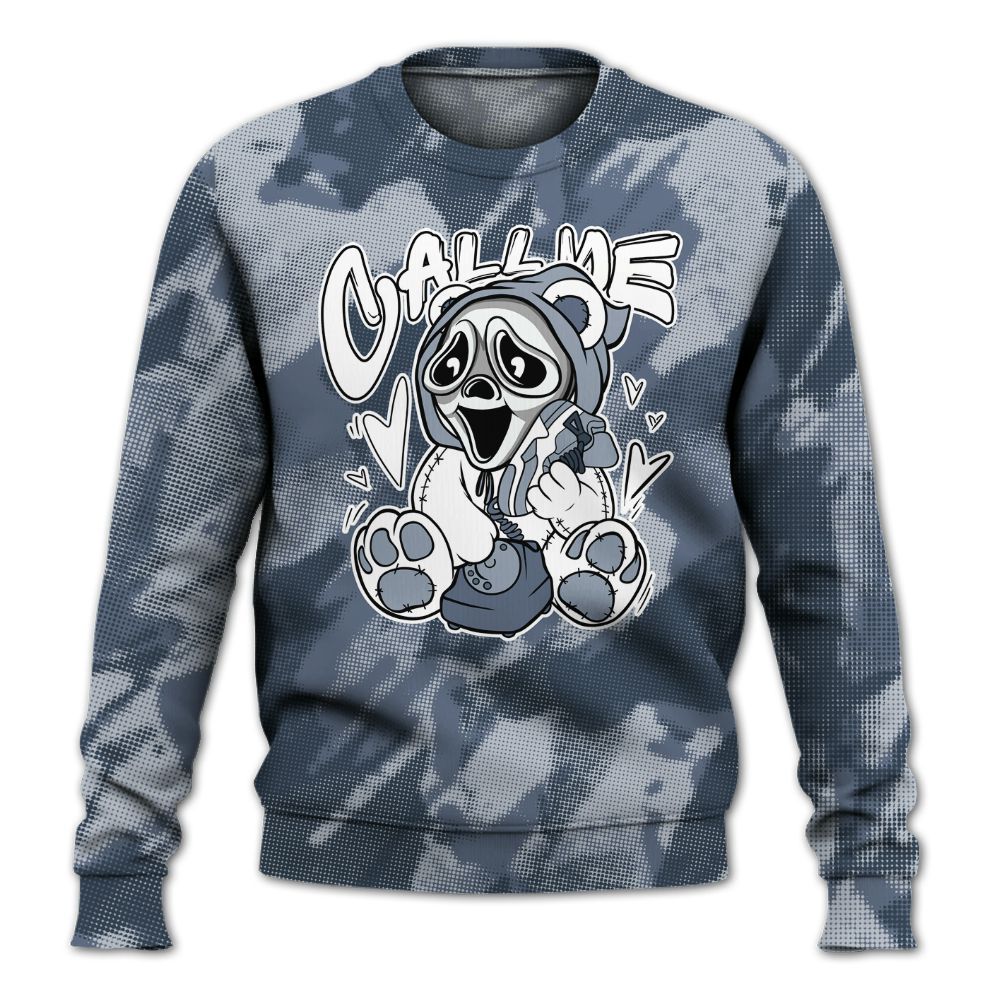 Sweatshirt To Match Low Diffused Blue 11s - Call Me Bear Abstract Halftone All Over Print
