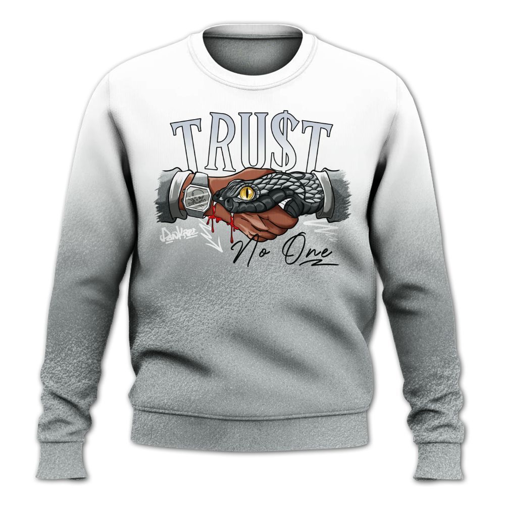 Sweatshirt To Match White Metallic 2026 5s - Snake Trust No One Drip All Over Print