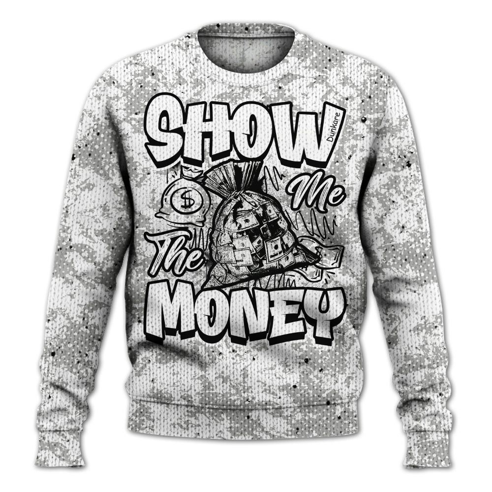 Knitted Sweater To Match Retro White Oreo 4s - Show Me The Money Retro