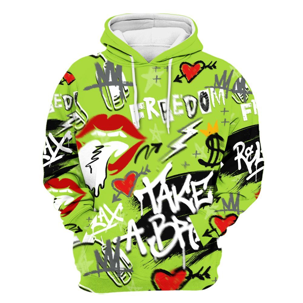 Hoodie To Match Air Max 95 Neon - Take Break Freedom Graffiti Streetwear All Over Print
