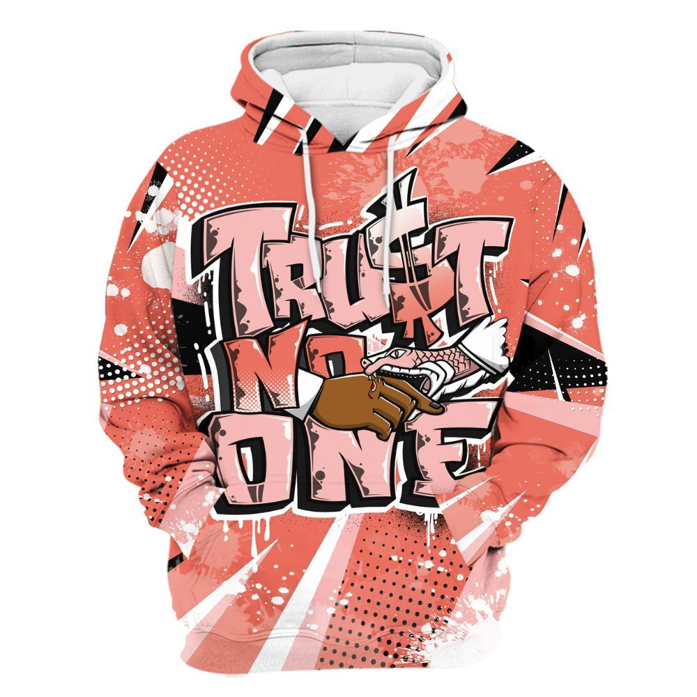 Hoodie To Match Low OG PSG 1s - Poly Trust No One Dripping All Over Print