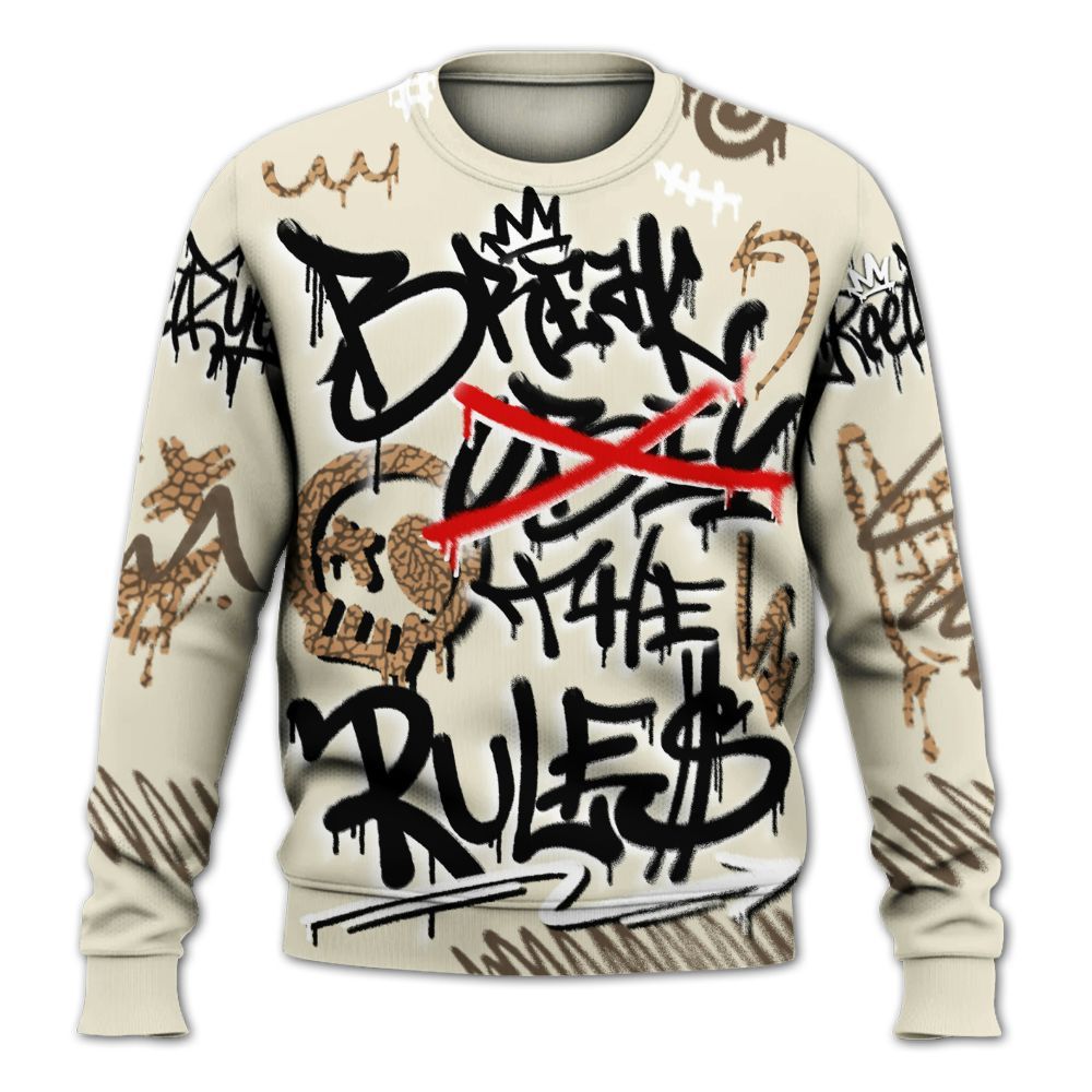 Sweatshirt To Match Orewood Brown 3s - Break Rules Streetwear All Over Print