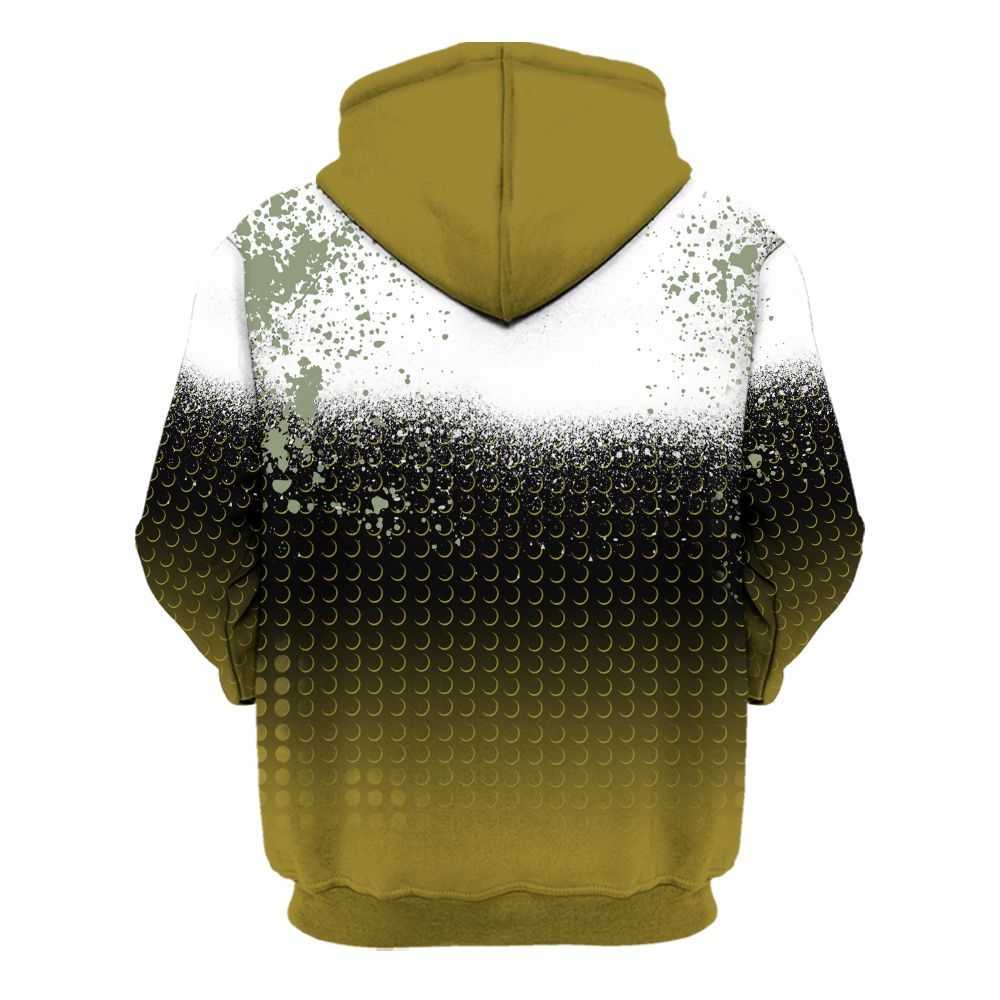 Hoodie To Match Air Flightposite Metallic Gold - Halftone Time Is Money All Over Print