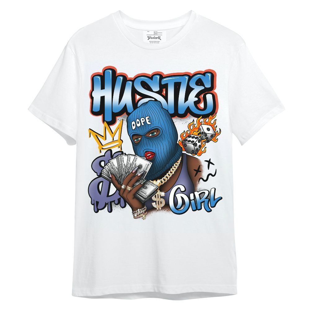 Shirt To Match Hi-Res Blue 700s - Money Hustles Girl Streetwear Unisex Shirt