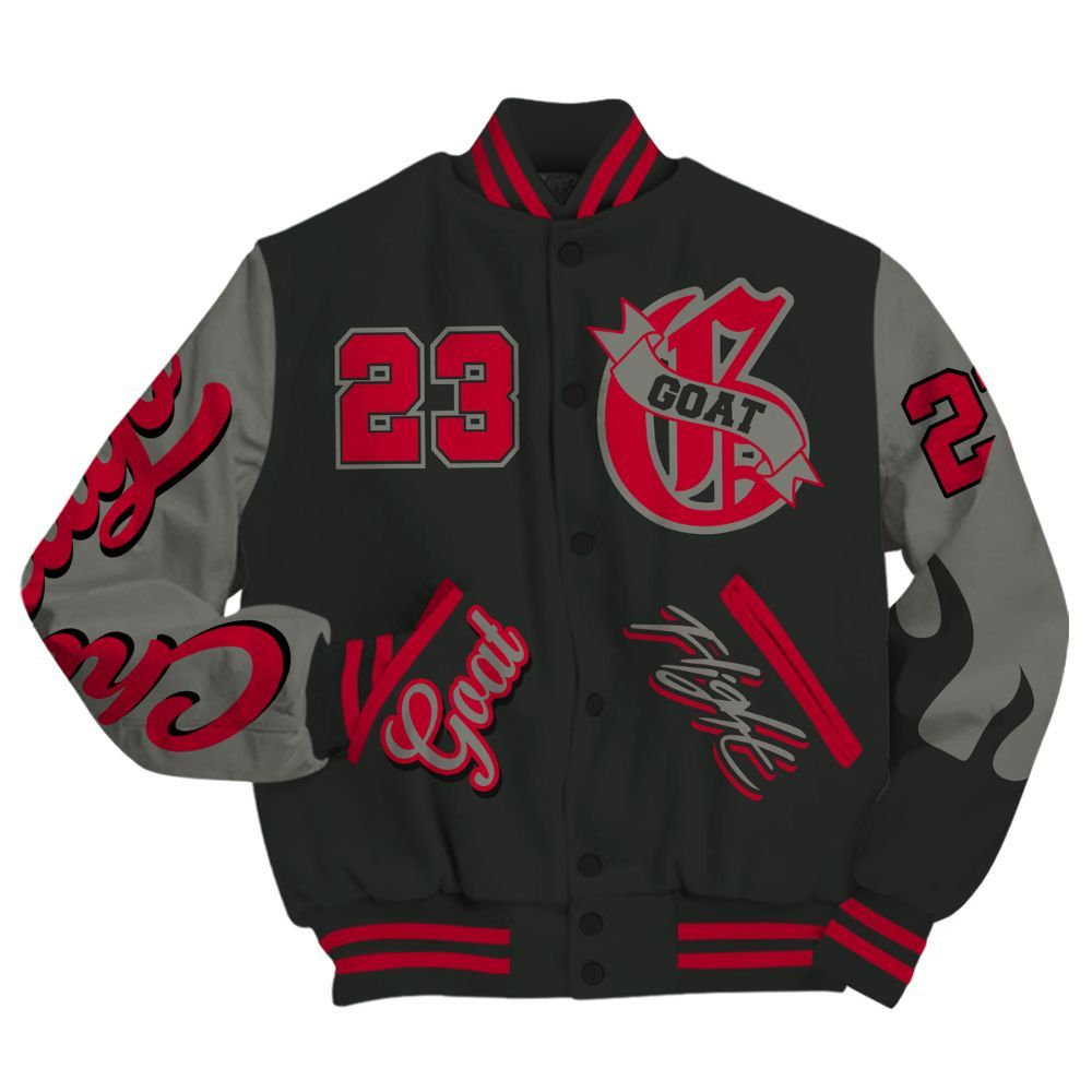 Varsity Jacket To Match Shadow 2025 10s - G.O.A.T Flight Streetwear Graphic All Over Print