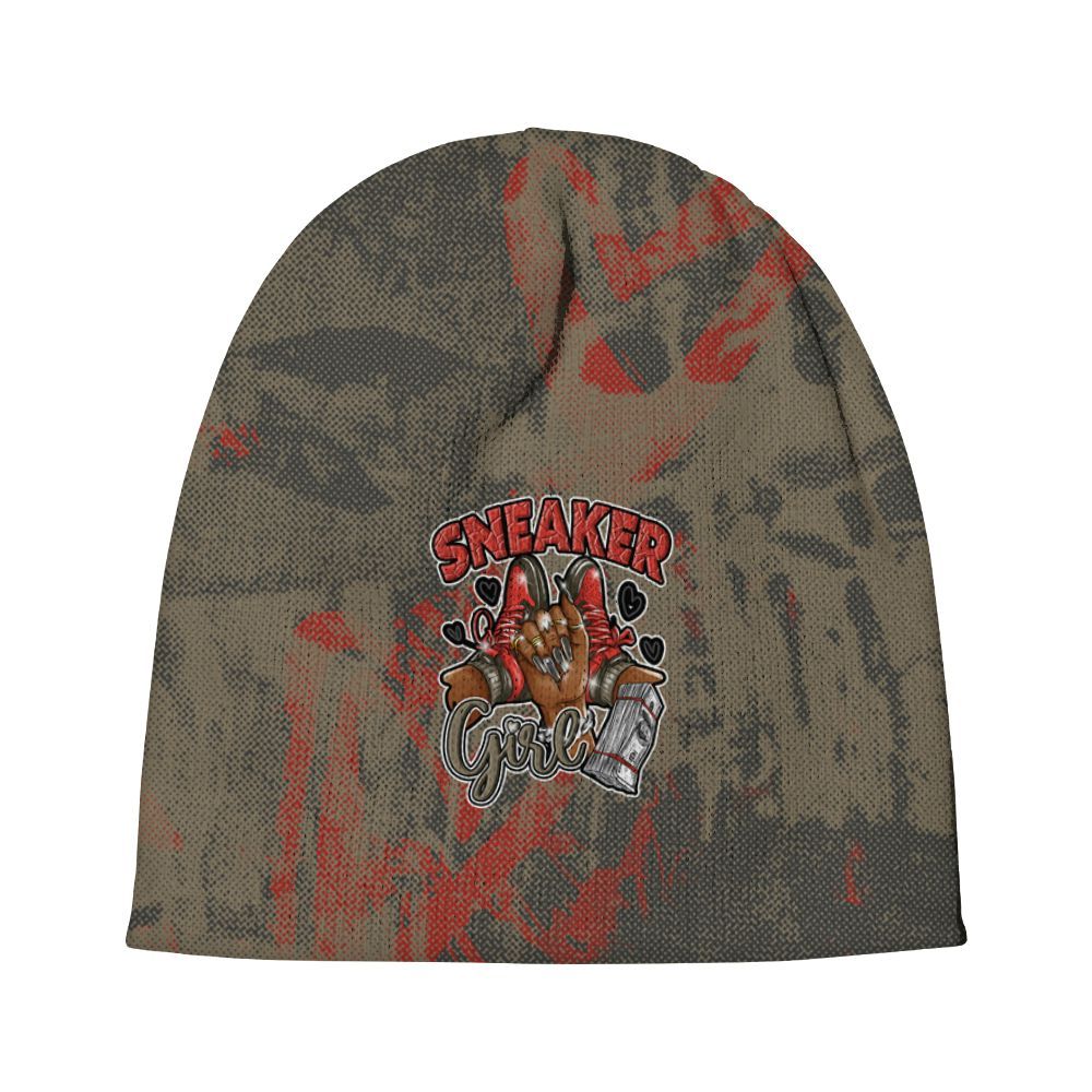Beanie Hat To Match Olive 9s - Sneakerz Girlz Heart Grunge Graphic