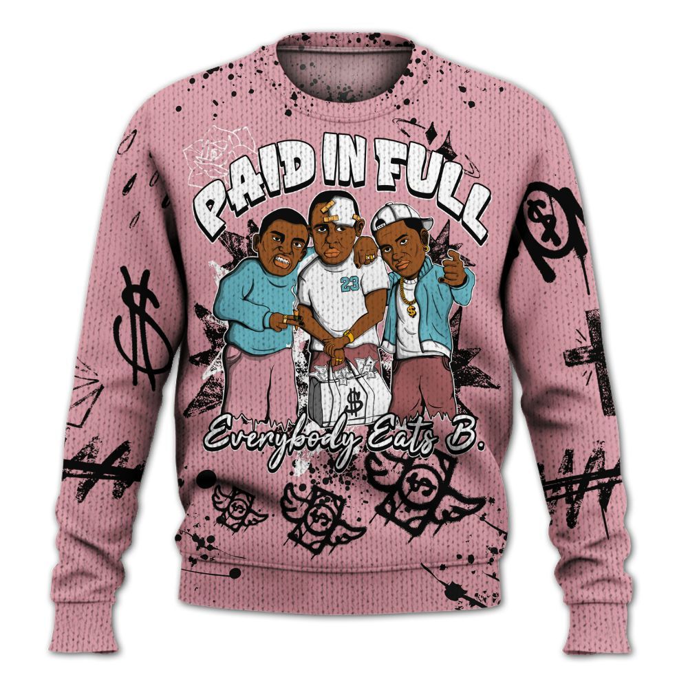 Knitted Sweater To Match Doernbecher 6s - Everybody Paid In Full Crayon