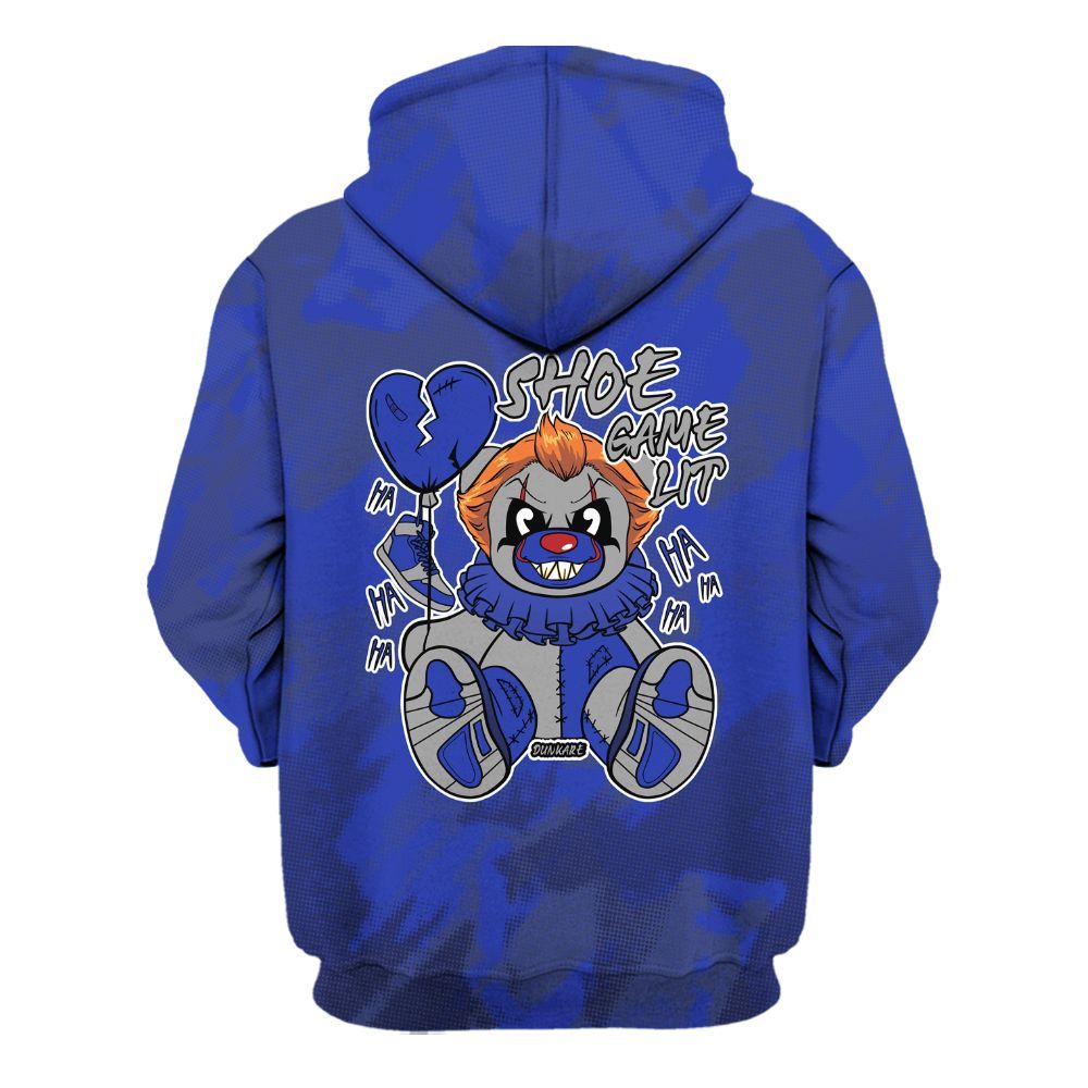Hoodie To Match Air Max Plus Black Racer Blue - Shoe Game Bear Abstract Halftone All Over Print