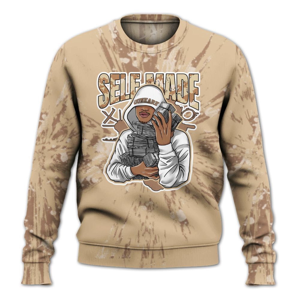 Sweatshirt To Match Desert Camo 3s - Selfmade Lux All Over Print