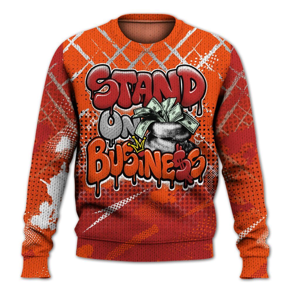 Sweater To Match Kobe 6 Protro Total Orange - Halftone Stand Business Dripping Graphic