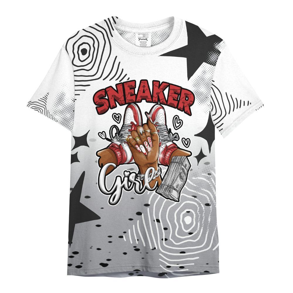 Shirt To Match White Cement 4s - Sneakerz Girlz Unique Starz All Over Print