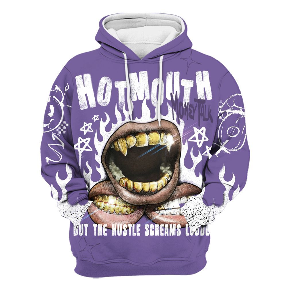 Hoodie To Match Dunk Low Black Raspberry - Mouth Burning Street Style All Over Print