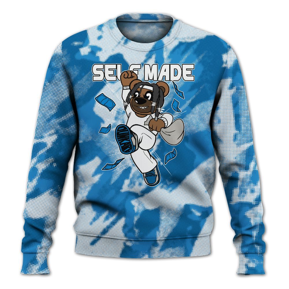 Sweatshirt To Match Industrial Blue 4s - Autonomous Bear Abstract Halftone All Over Print
