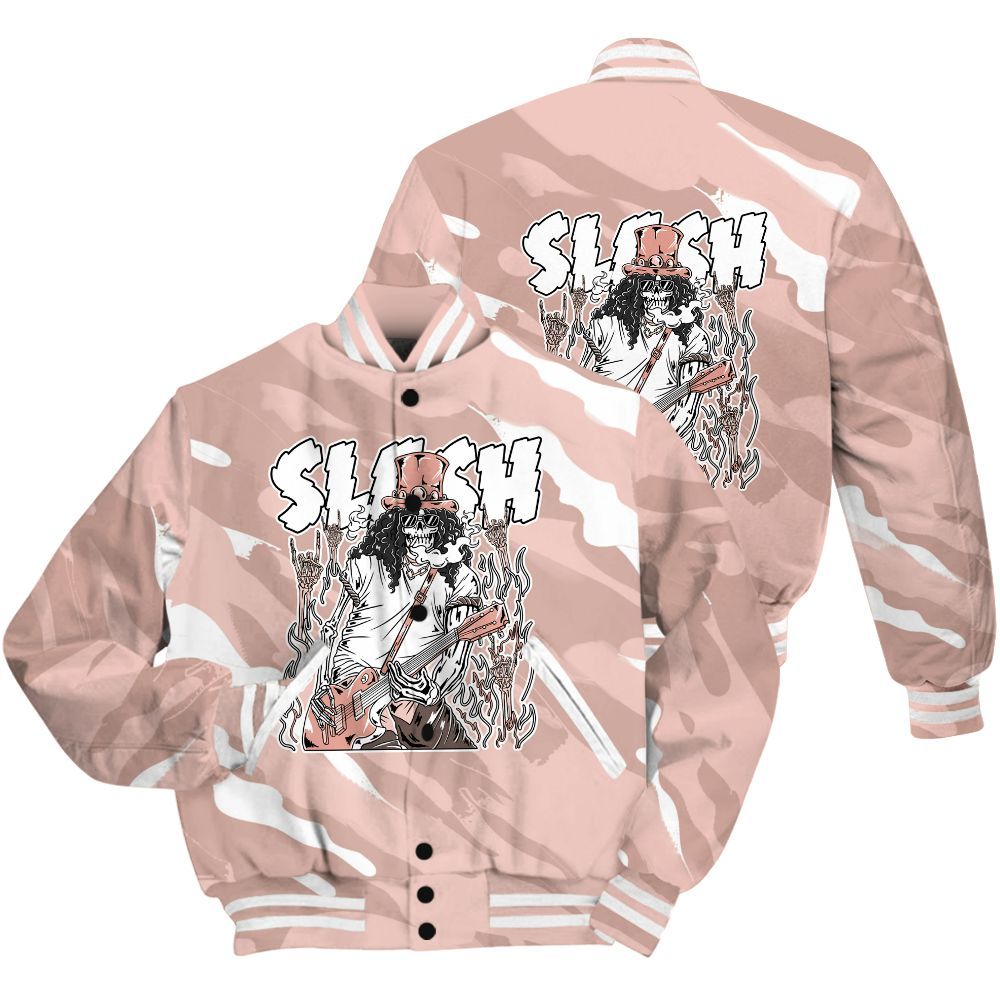 Varsity Jacket To Match Low Legend Pink 11s Shirt - Slash Skeleton Colored All Over Print